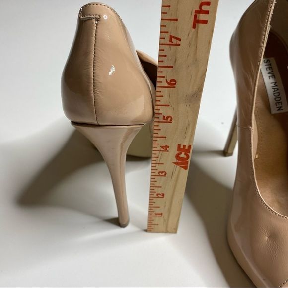 Steve Madden Nude Open Peep Toe Stiletto Shoes - Picture 16 of 16